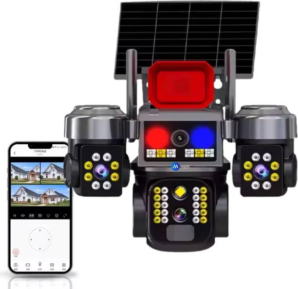 Maizic Smarthome Batman Siren 4G Solar Triple Lens CCTV Camera | 3×3MP UHD | Outdoor Security Camera