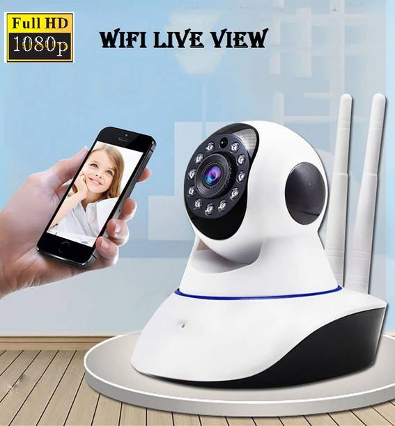 Bzrqx CCTV WiFi Wireless PTZ Camera 1080p Night Vision 360° Live View TwoWay Audio Security Camera