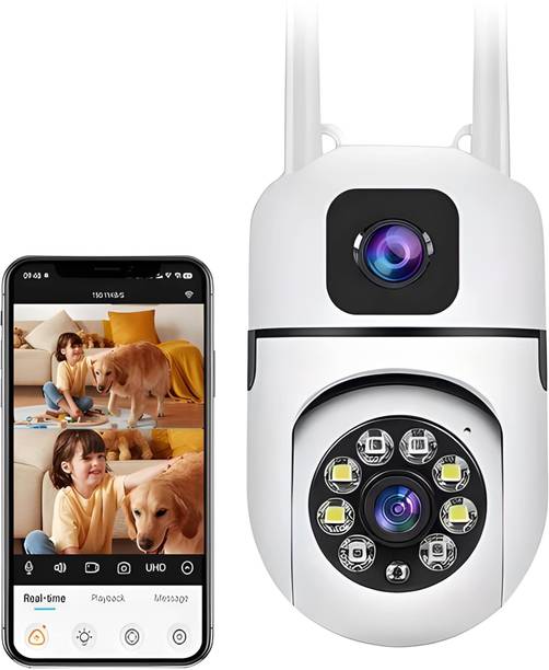 ऑस्क्ड 5+5MP WiFi PTZ CCTV Camera Dual Lens Full Color Night Vision सिक्योरिटी कैमरा