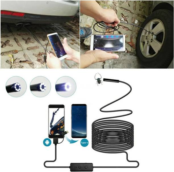 SKY HUB Endoscope USB Camera 7mm Lens with 6LEDs and 2M Wire for Inspection Use Security Camera