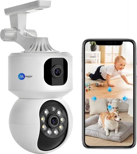 Maizic Smarthome Supercam 5+5 MP HD WIFI Dual Lens/Screen Bullet+PTZ Indoor Security Camera