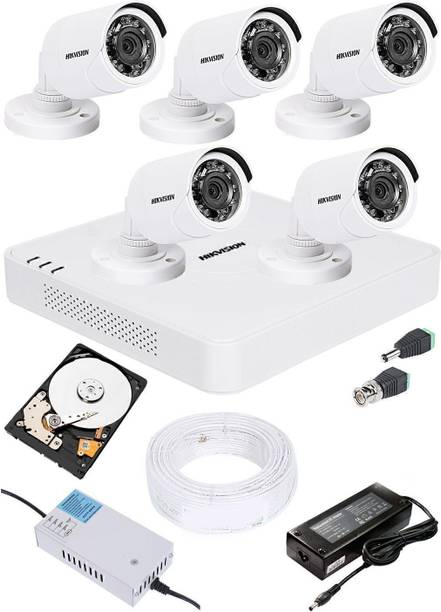 HIKVISION 1MP HD 8 CHANNAL DVR DS-7A08HGHI-F1/ECO & 5Pcs BULLET 720p DS-2CE1ACOT-IRP /ECO HD Camera COMBO KIT Security Camera