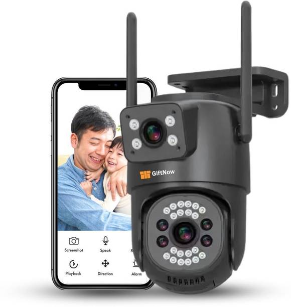 GiftNow 6+6MP 4G Dual Lens Outdoor PTZ AI Motion Tracking Color Night View CCTV Security Camera