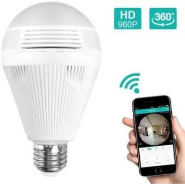 SATTOBISION Spy Bulb Shape Fisheye 360? Panoramic-Wireless WiFi 2MP Ultra HD IP CCTV Spy Camera