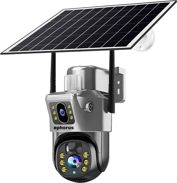 ephorus 6MP+6MP Dual-Lens Solar CCTV – Wireless Security with Night Vision home Security Security Camera