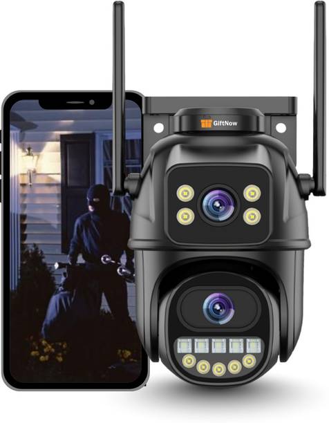 GiftNow 5+5MP FHD Dual Lens WiFi PTZ CCTV ICSEE Ai Track Color Night Vison Security Camera