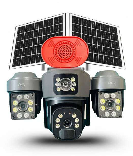 वनएक्सेल 5+5+5MP FHD Solar 4G PTZ Night Vision Waterproof CCTV सिक्योरिटी कैमरा