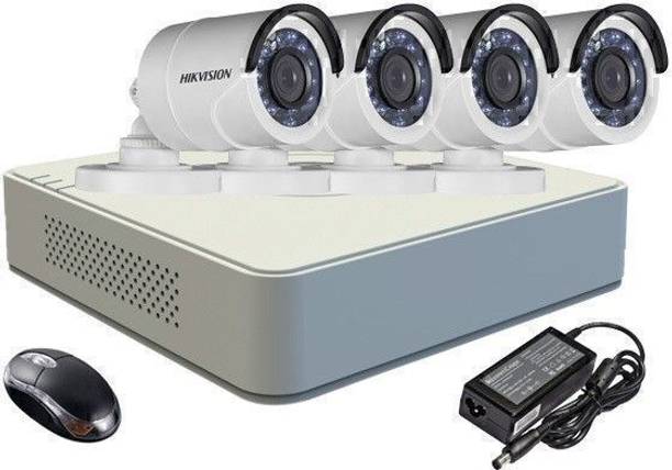 HIKVISION HIKVISION 1MP 4CH DVR DS-7A04HGHI-F1/N OR DS-7A04HGHI-F1/ECO 01PCS 1MP BULLET CAMERA DS-2CE5ACOT-IRP OR DS-2CE1ACOT-IRP/ECO 04PCS Security Camera