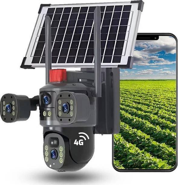 GiftNow 6+6MP 4G/5G Solar Powered Sim Support with Night Vision & 2-Way Audio Security Camera