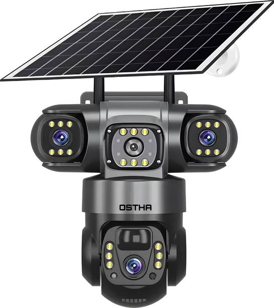 OSTHA 3 lens 3 screen solar 4G cctv camera waterproof IP66 Security Camera