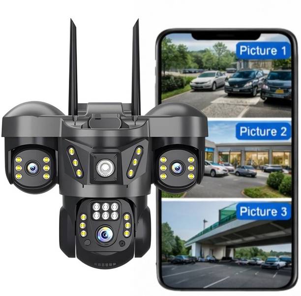 SROPX Triple Lens WiFi PTZ CCTV Camera 360° Smart Night Vision Camera Security Camera