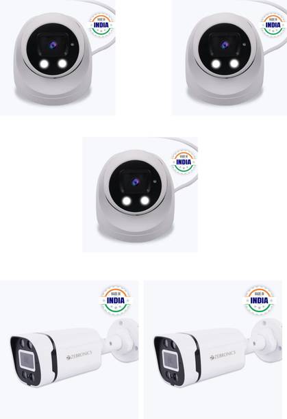 ZEBRONICS ZEB 3 Dom And 2 Bullet 5MP IP CCTV With Night Colour Vision Security Camera