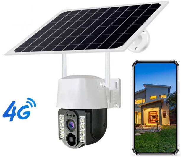SIOVS CCTV 4G Sim Solar Powered Camera Solar Panel 360° View TwoWay Audio Night Vision Security Camera