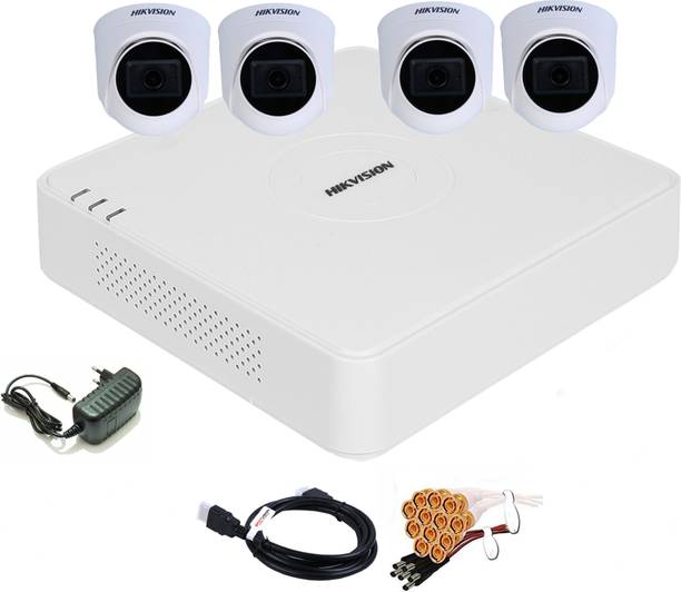 HIKVISION 4 Channel HD DVR 1080P,2MP Indoor Camera EXIR Technology (1080P),COMBO-69 Security Camera