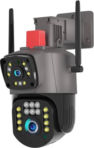 OneXsale Wireless 6MP HD 1080p WiFi Dual Screen Night Vision Bullet,360° Dual lens Security Camera