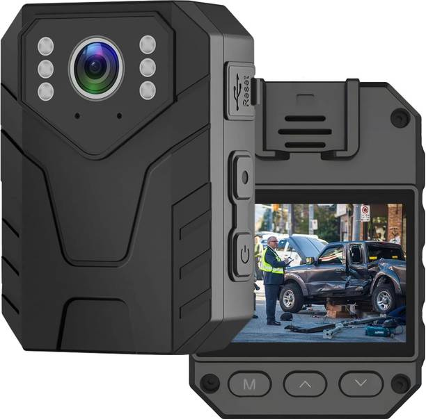 LEEGOAL 4K Mini Body Camera, 180° Rotating Lens, Police Security Cam Security Camera