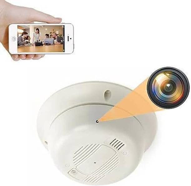 Safetynet WiFi Smoke Detecor Indoor Camera Record Live 24 Hours Audio Video Recorder Security Camera
