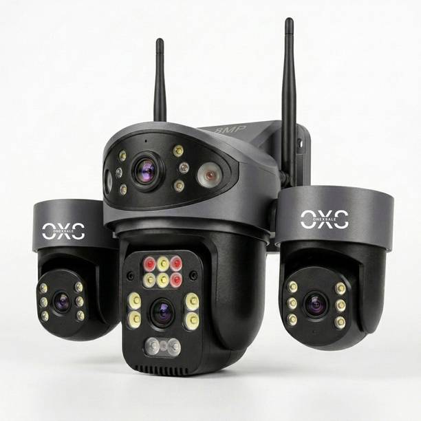 OneXsale 12+5+5 MP Triple Lens 4G PTZ CCTV 360° Coverage, Auto Tracking, Night Vision Security Camera