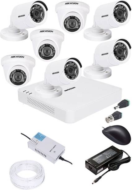 HIKVISION 1080p HD 8 CHANNAL DVR DS-HGHI-F1 & 3Pcs DOME 720p DS-COT-IRP 4Pcs BULLET 720p DS-COT-IRP Camera COMBO KIT Security Camera