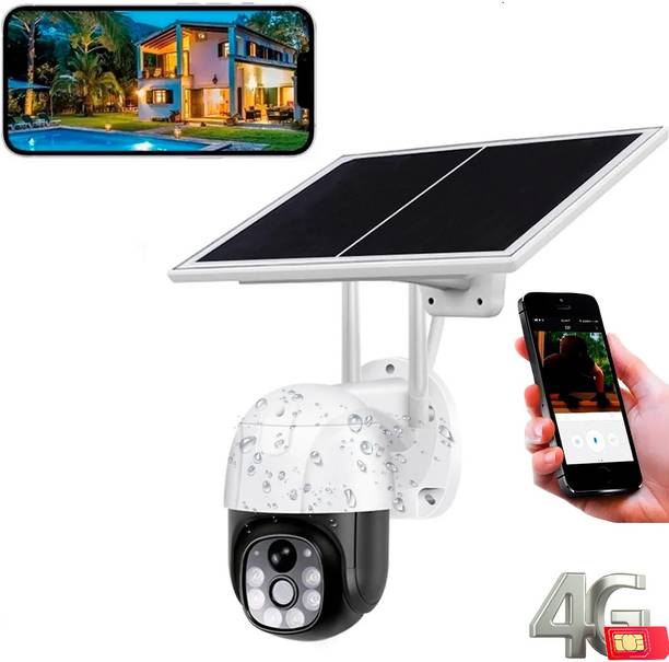 SIOVS SIM Camera Solar Powered PTZ 360° Live View 10X Zoom TwoWay Audio Night Vision Security Camera