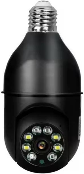 OneXsale 3 MP Wifi Bulb Shape PTZ V380 Spy CCTV Camera 360 Rotation Night Vision Security Camera