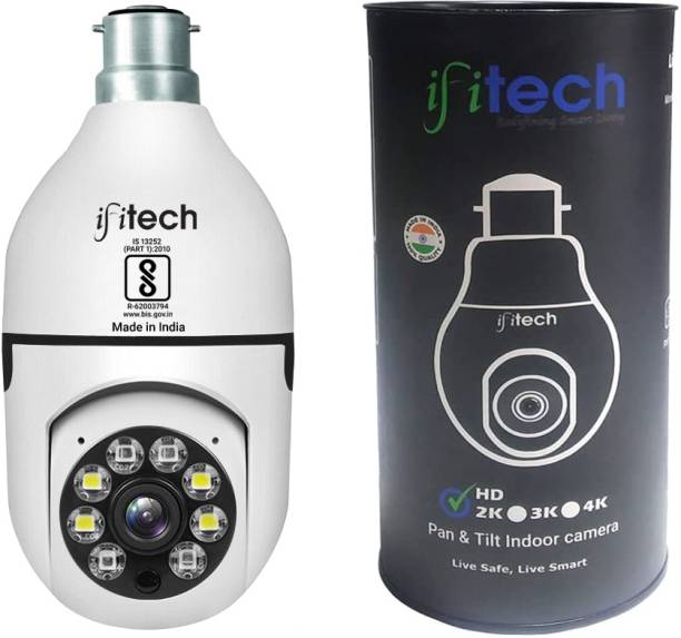 IFITech 3MP HD Bulb Type PTZ Indoor HD CCTV Wireless Camera | Security Camera