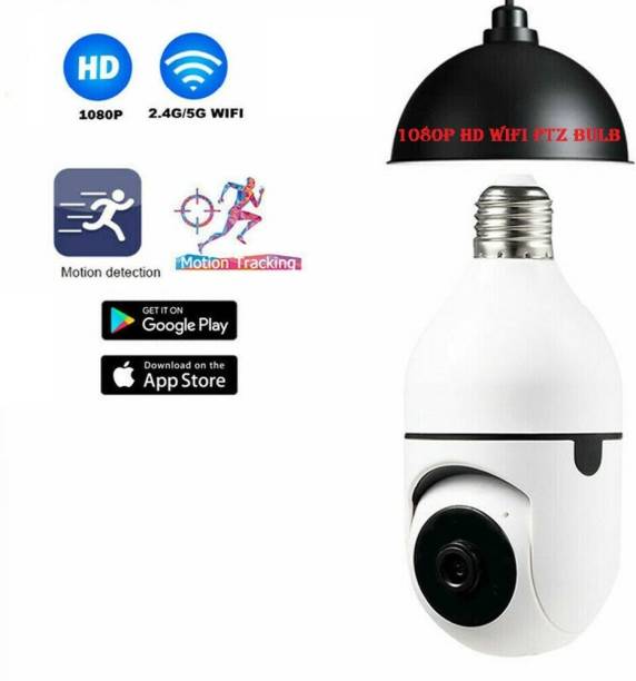 SIOVS Wi-Fi CCTV Camera Wireless Bulb Shape PTZ V380 Pro | Indoor 360° Spy Camera Security Camera