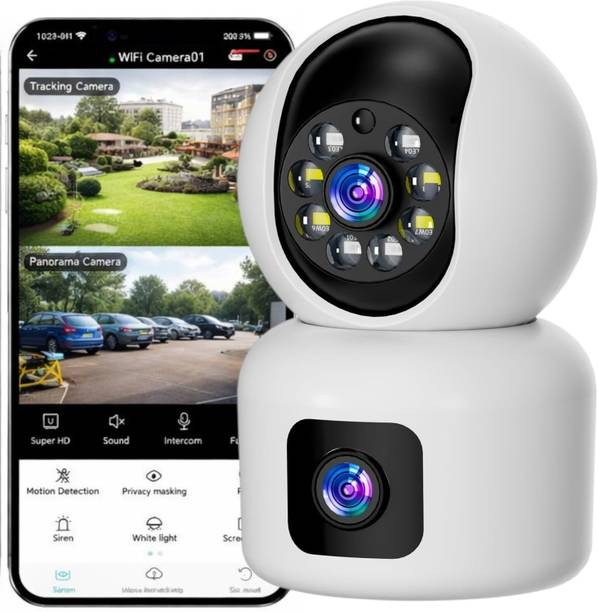 Bzrqx Color Night Vision Security HD Camera WiFi DUAL LENS PTZ 360° AI Human Detection Security Camera