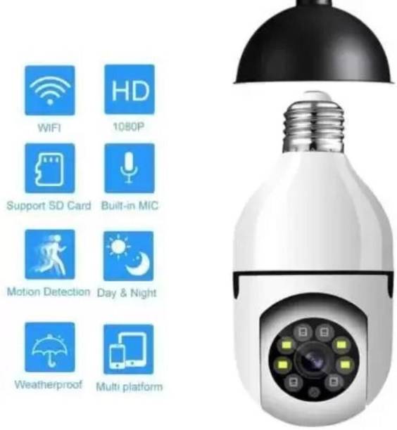 PERAMISYM Wireless Bulb Shape PTZ 360° Spy Camera cctv camera watch wireless camera spy Security Camera