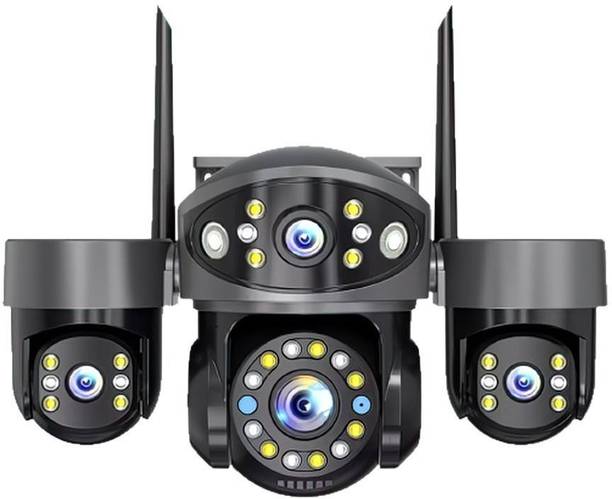 VisionCam 8+8+8MP FHD 5GSIM Outdoor CCTV Camera | 360° Pan & Tilt | Color Night Vision Security Camera