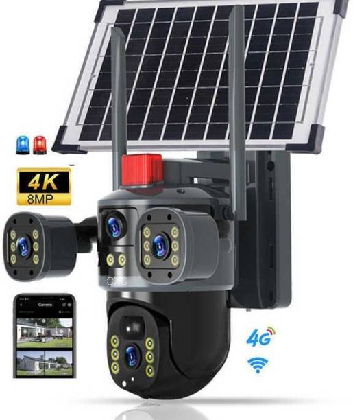 OneXsale 12MP Triple Lens 4G Solar with Full HD Recording, Night Vision, IP66 Waterproof Security Camera