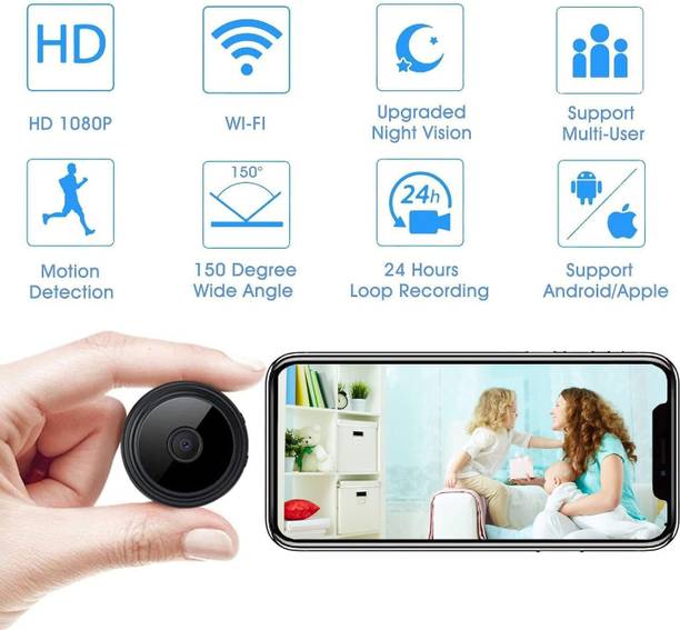 OSHSIZ Mini Wireless 1080P HD Live View Camera Wifi Built-in Battery Night Vision Security Camera