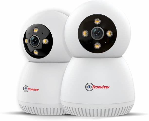 Trueview 3MP WiFi CCTV Camera Combo Pack of 2 Human Detection Smart Tracking Alexa Security Camera