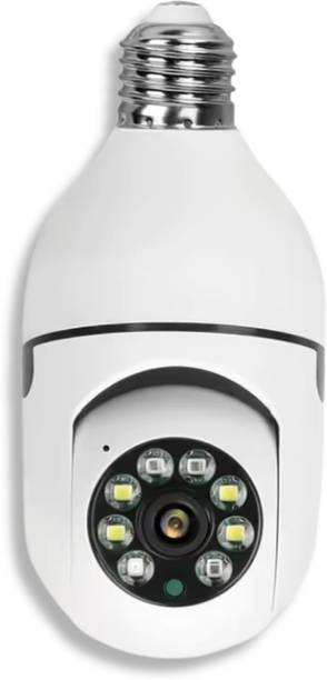 वनएक्सेल 2MP Wifi Bulb Camera Live View Motion Alert Night Vision SD Card Support सिक्योरिटी कैमरा
