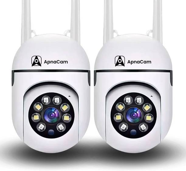 ApnaCam 5MP FHD Mini PTZ Color Night Vision WIFI V380 Pro App Live View (Pack of 2) Security Camera