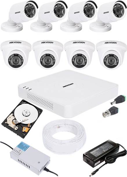 HIKVISION 2MP HD 8 CHANNAL DVR DS-HGHI-F1 & 4Pcs DOME 1080p DS-COT-IRP 4Pcs BULLET 1080p DS-COT-IRP Camera COMBO KIT Security Camera