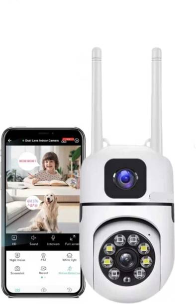 Clubics Smarthome Mini Dual Lens 2in1 PTZ+Bullet 5+5MP Wifi Outdoor and Indoor Security Camera