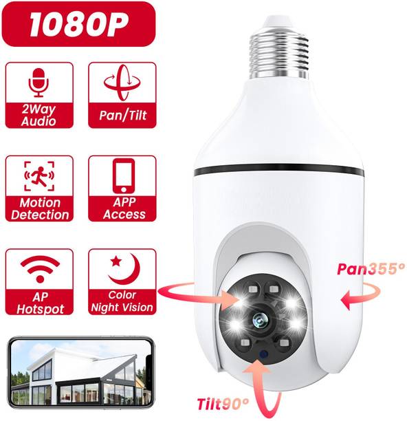 AVOIHS 1080p IP PTZ Bulb 360° Wi-Fi Smart Home Security CCTV Hidden Camera Night Vision Security Camera