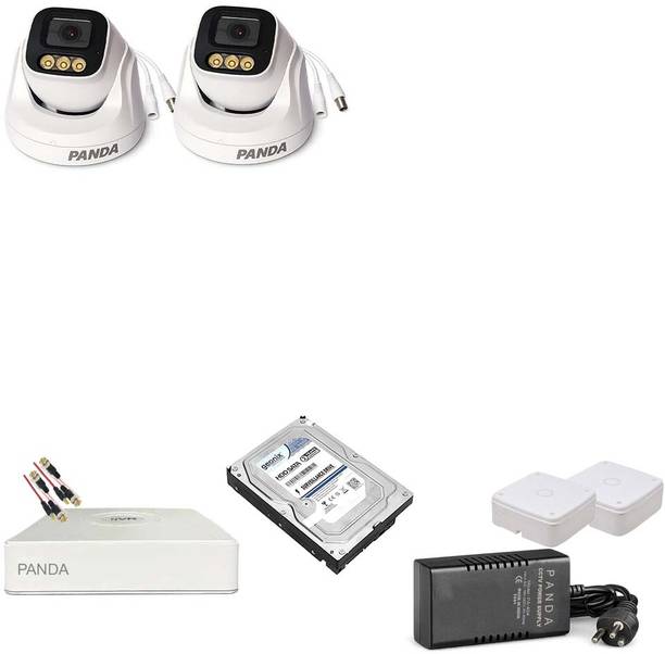 Panda CCTV set audio,5 Megapixel,2D,4CH DVR,320GB,Color NightVision,MobileView Security Camera