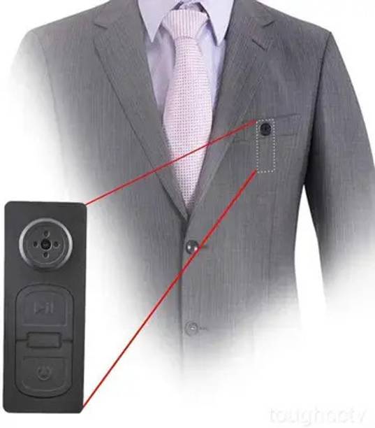 PERAMISYM Secret Button Spy Camera – HD Video + Audio Recording, 32GB Card Ready Spy Camera