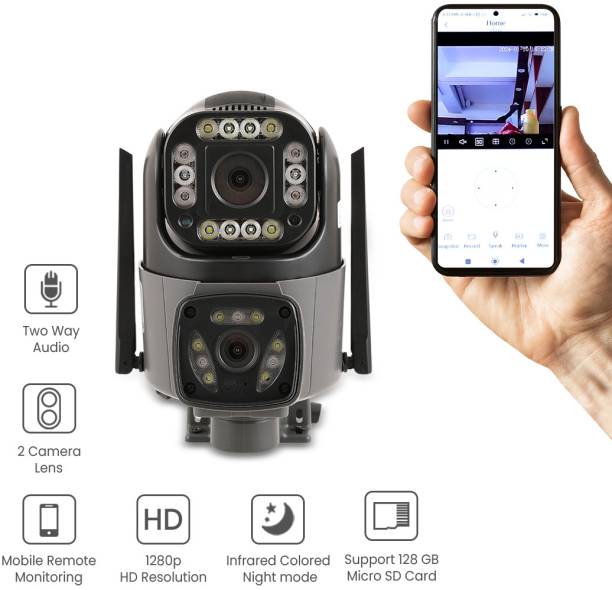 Melowave Smarthome Supercam 4G 5MP HD, Dual Lens/Screen, Humanoid detect./Auto tracking Security Camera