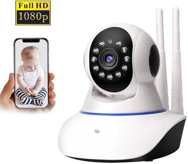 Bzrqx CCTV IP Wireless PTZ Camera 1080P WiFi Night Vision 360° Live View TwoWay Audio Security Camera