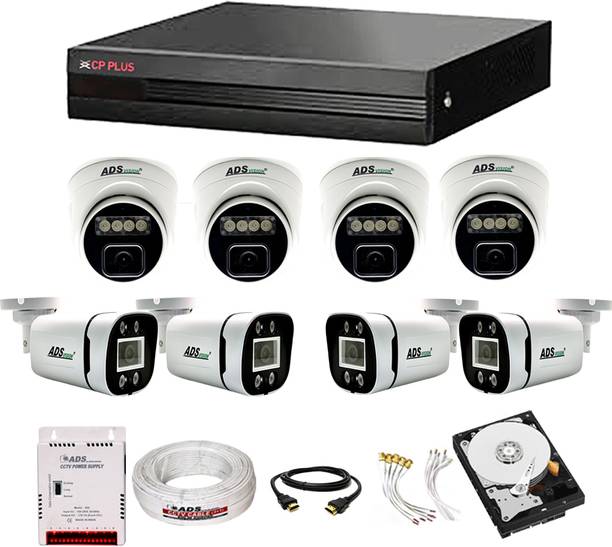 CP PLUS HYBRID DVR 8CH 4BULLET 4DOME 3MP CAMERA COLORVI...