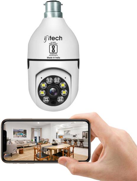 IFITech 2MP HD Bulb Type PTZ Indoor HD CCTV Wireless Camera | Security Camera Security Camera