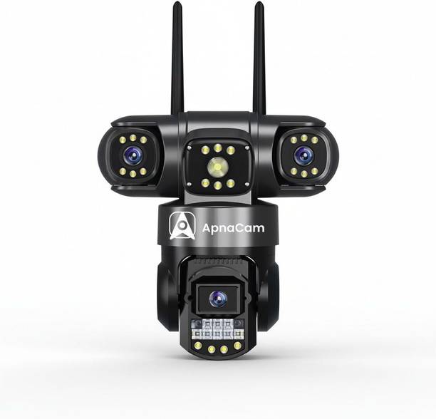 ApnaCam 12+8+8MP FHD 4GSim 3Lens PTZ+Bullet Waterproof Color Night Vision 2WayAudio CCTV Security Camera