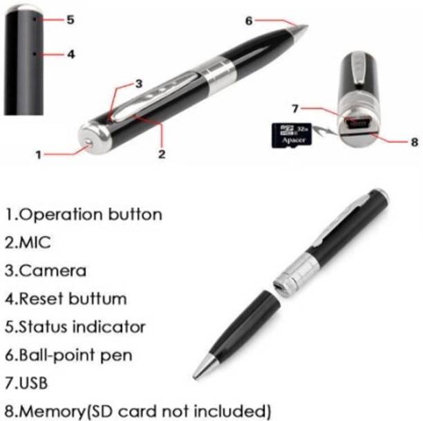PERAMISYM Spy Pen 32GB Supportable Mini Hidden Camera with Photo & Audio/Video Recorder Spy Camera