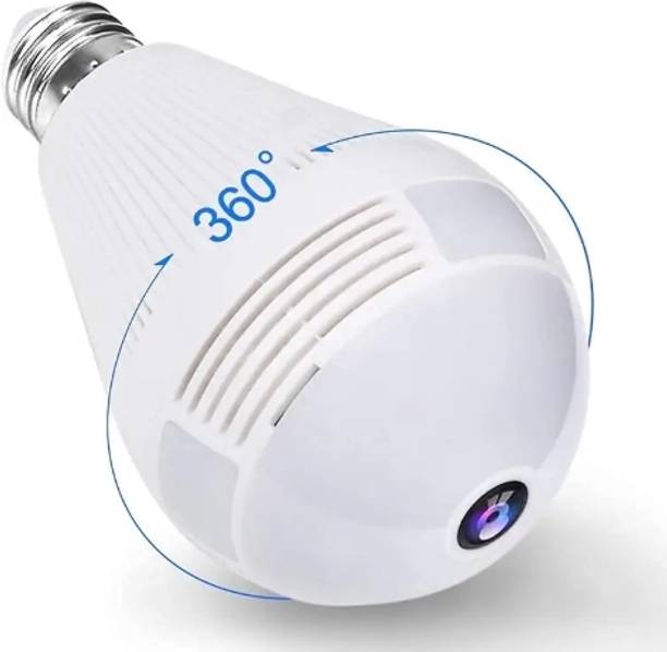 GUPTAVISION 1080p HD Bulb Camera | 360° Fish Eye Wireless IP Security | Security Camera