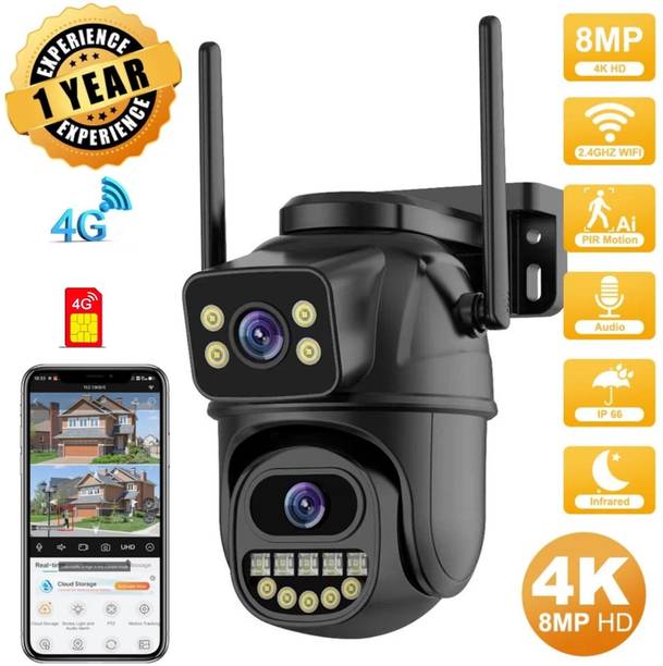 AVOIHS 1080p DualLens 4G SIM Camera Baby Monitor Surveillance TwoWay Audio Night Vision Security Camera