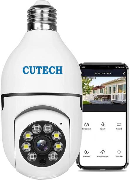 Cutech Wi-Fi Camera CCTV camera 1080p Wireless PTZ Bulb Shape Security Camera