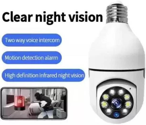 PERAMISYM Wi-Fi CCTV Camera Wireless Bulb Shape Indoor 360° Spy Camera cctv wifi Security Camera
